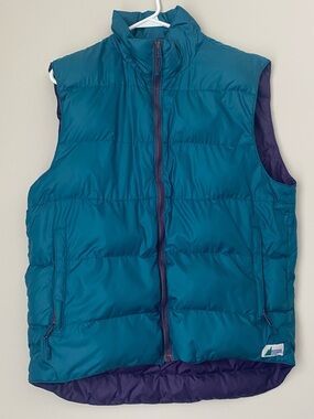 VTG MEC Down Vest Sz M Turquoise/Purple